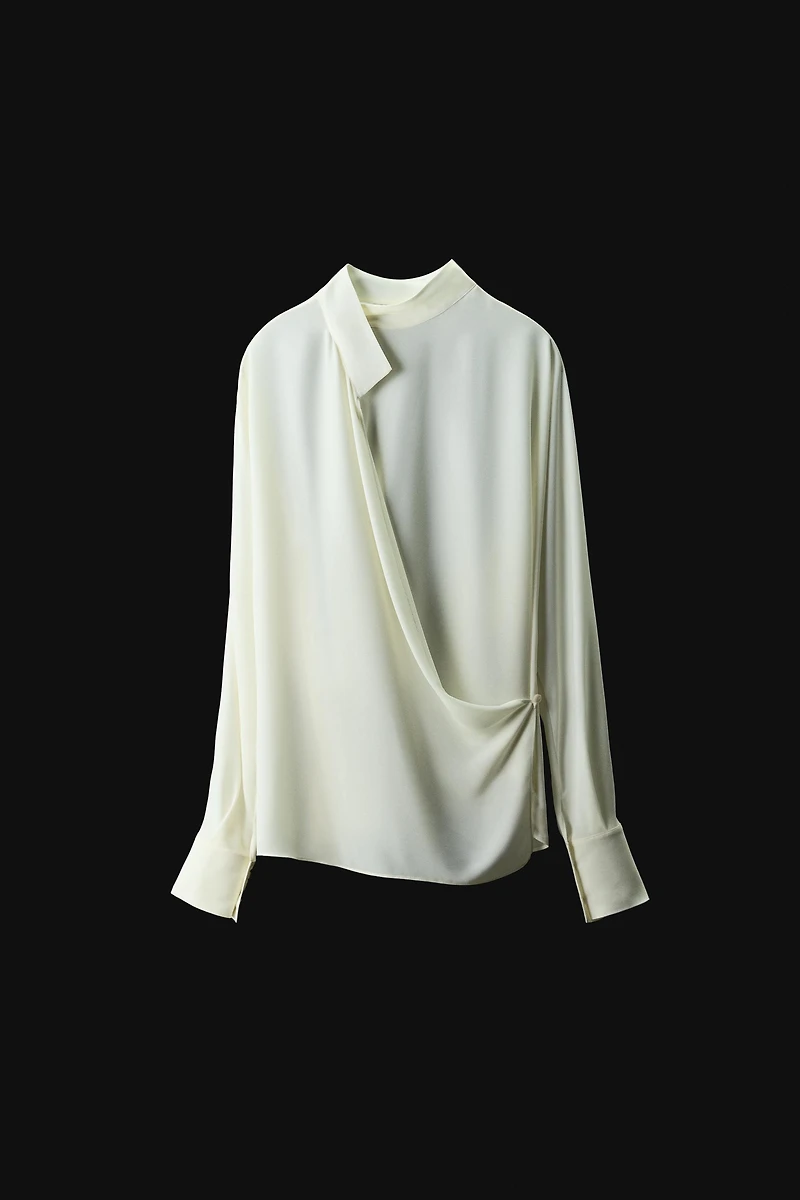 ZW COLLECTION FLOWY WRAP BLOUSE