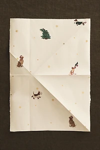 DOG CHRISTMAS GIFT WRAPPING PAPER