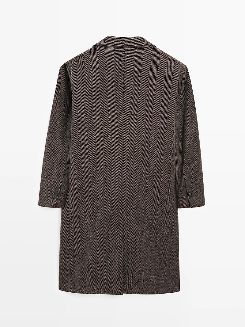 Long herringbone coat - LIMITED