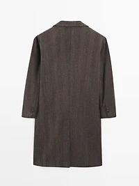 Long herringbone coat - LIMITED