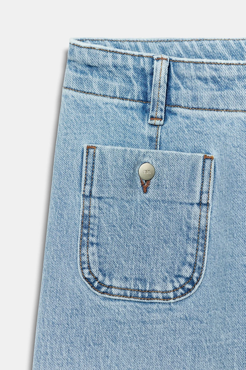 Z1975 HIGH WAIST WIDE LEG POCKET JEANS