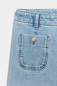 Z1975 HIGH WAIST WIDE LEG POCKET JEANS