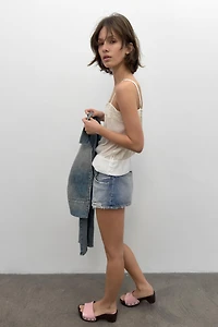 EMBROIDERED GAUZE CAMISOLE
