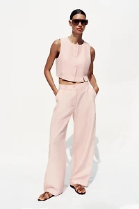 VENTED CROPPED VEST