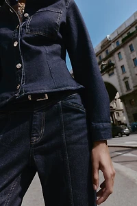 Z1975 MID-RISE STRAIGHT SLIM BELTED JEANS