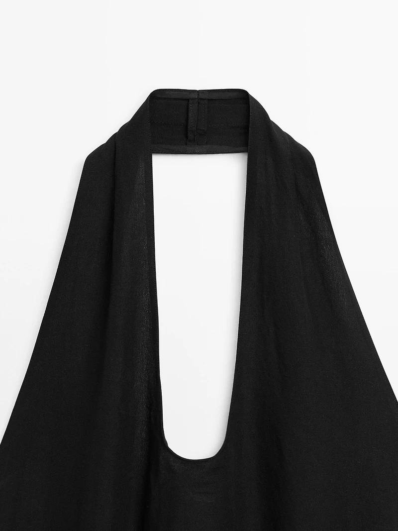 Robe longue contrastante