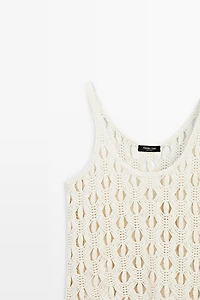 Strappy top with crochet detail