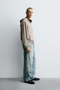 PLAID HOODED OVERSHIRT