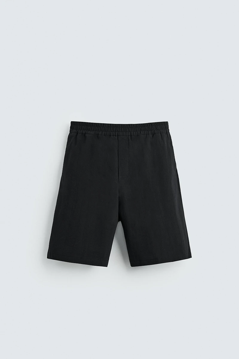 RELAXED FIT COTTON BERMUDA SHORTS