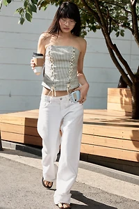 STRIPED LACE-UP CORSET