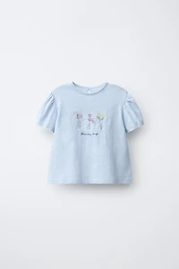 T-SHIRT BRODÉ À FLEURS