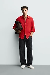100% LINEN REGULAR FIT SHIRT