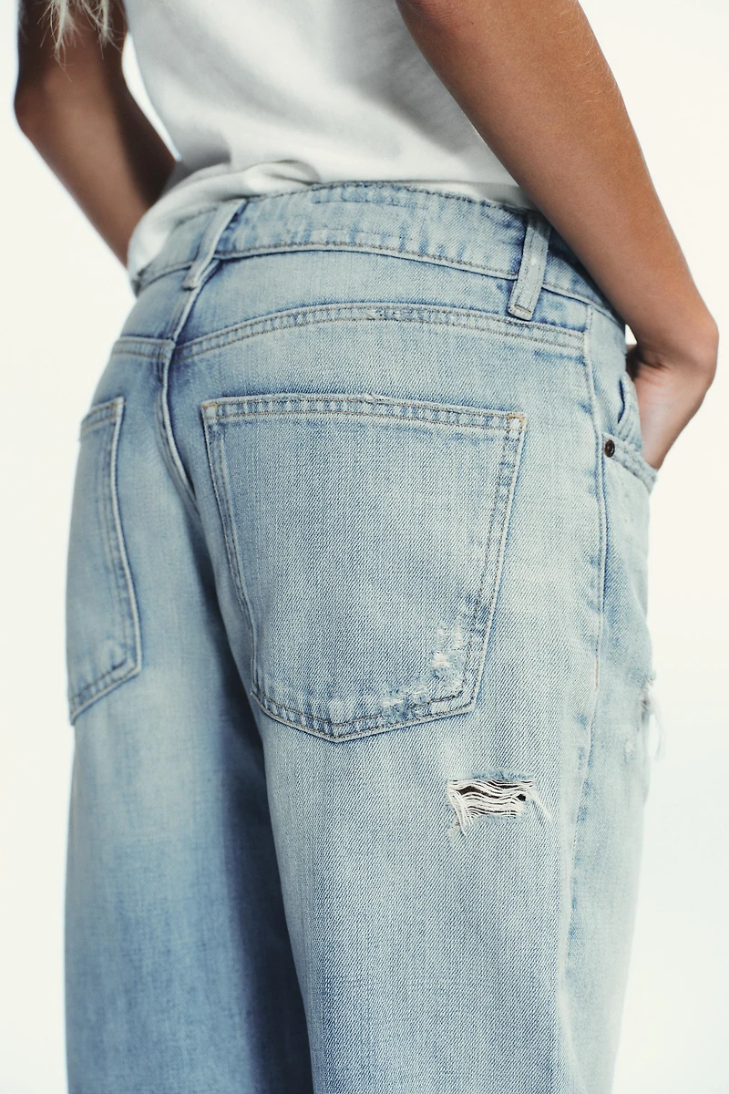 JEAN TRF LARGE DÉCHIRÉ TAILLE