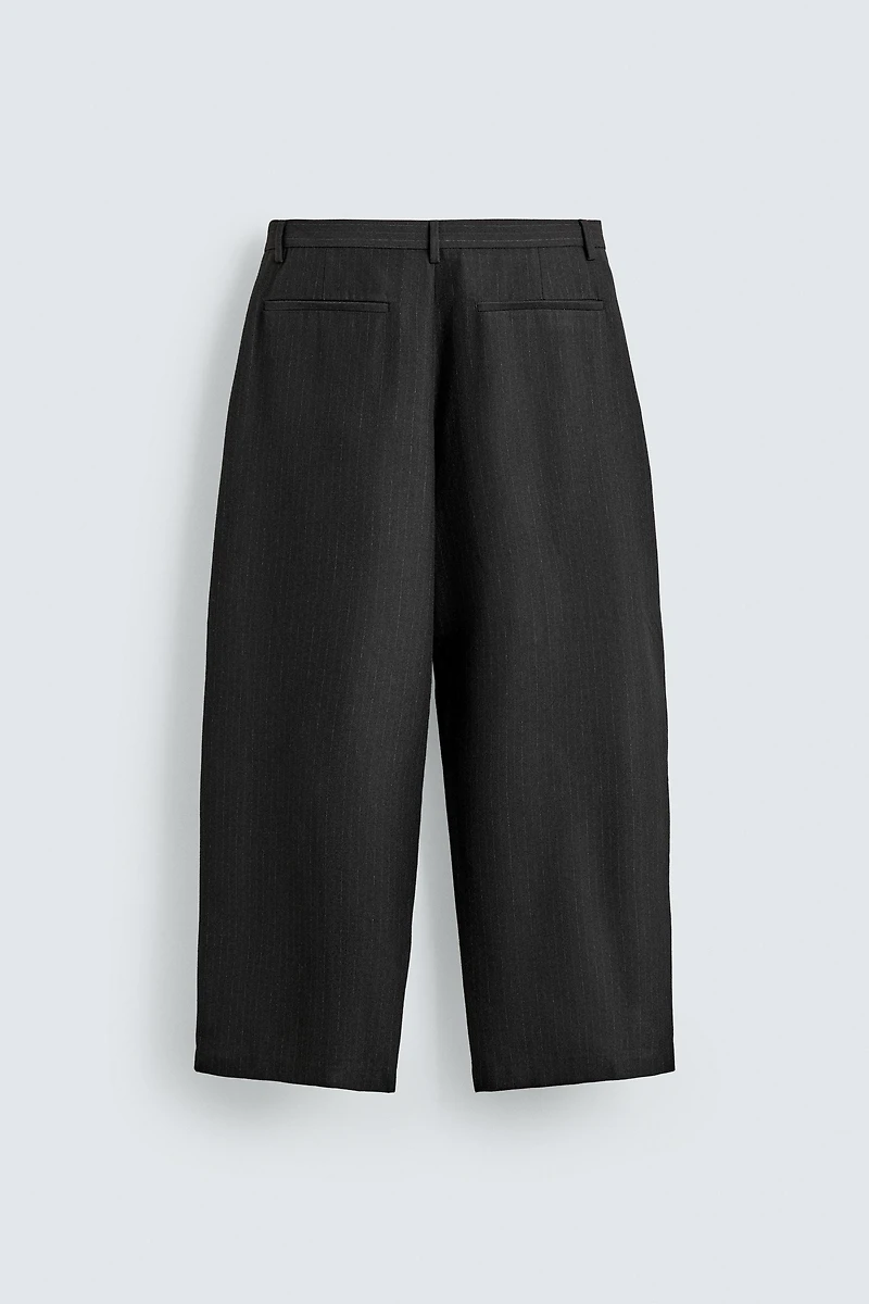PANTALON À PLIS DE COSTUME RAYURES TENNIS