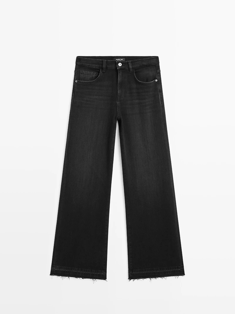 Mid-rise bell bottom jeans