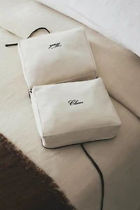 COTTON TOILETRY BAG WASH AND CLEAN