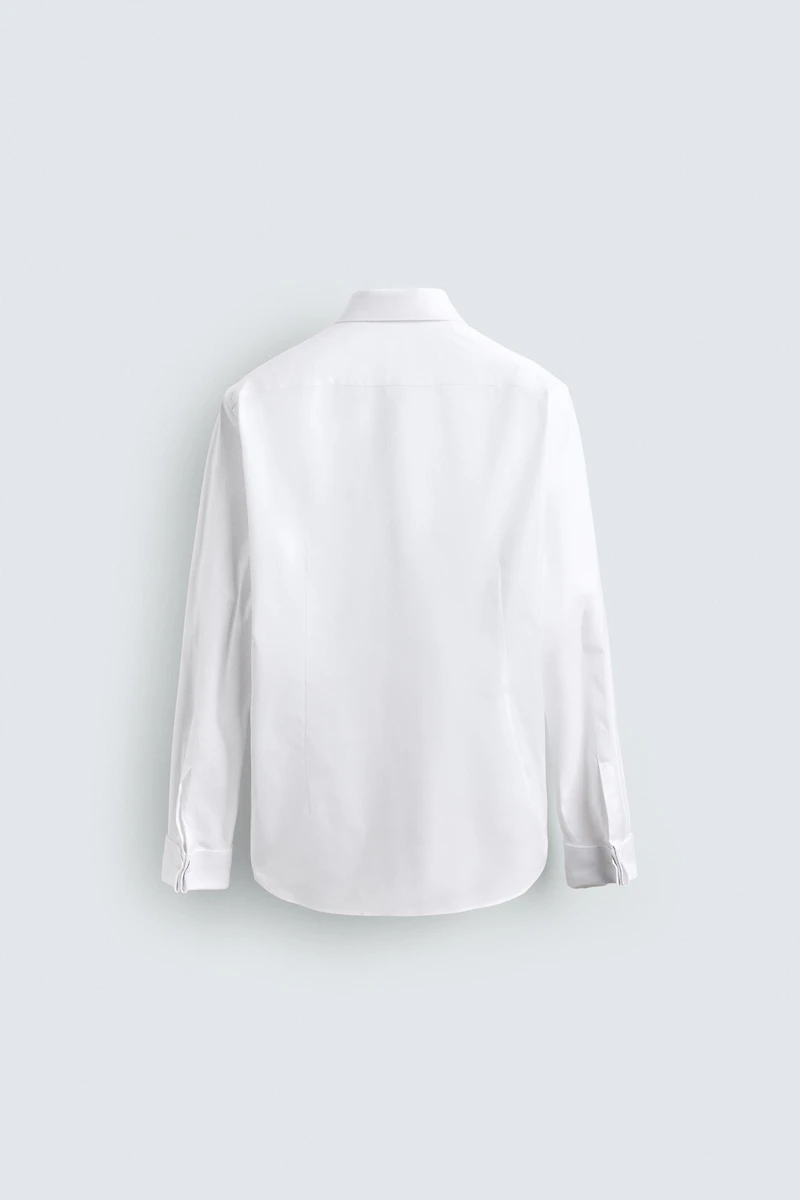 CHEMISE SLIM À POIGNETS MOUSQUETAIRES