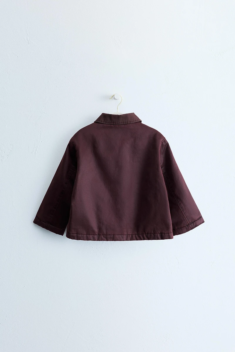 ZARA TIMELESS - WAX-EFFECT FROG FASTENING JACKET