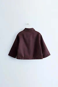 ZARA TIMELESS - WAX-EFFECT FROG FASTENING JACKET