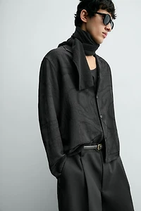 JACQUARD FLOWY SHIRT