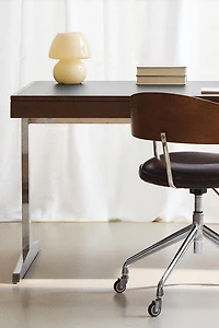 BUREAU BOIS PIEDS MÉTALLIQUES