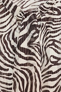 BLOUSE NŒUD IMPRIMÉ ANIMALIER