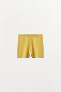 BUTTON-DETAIL KNIT SHORTS