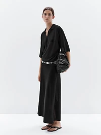 Long flared skirt