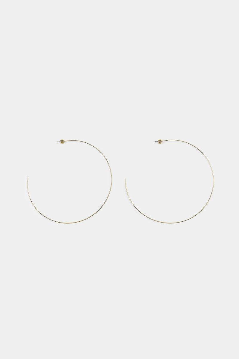 THIN MAXI HOOP EARRINGS