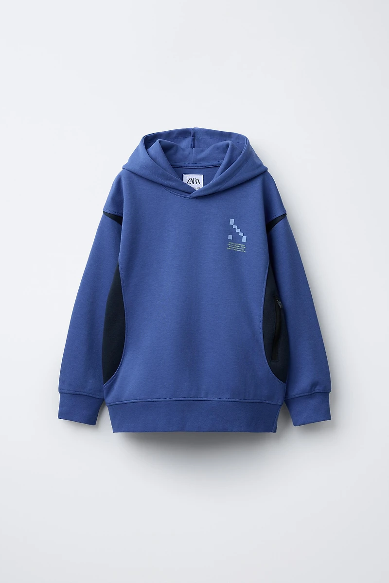 SPORTY COLOR BLOCK SWEATSHIRT