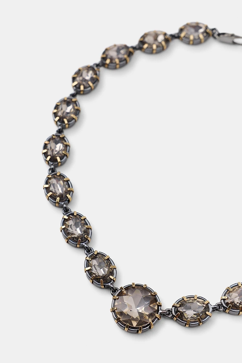 JEWELED METAL NECKLACE