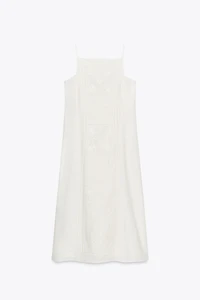 ZW COLLECTION EMBROIDERED LINEN DRESS