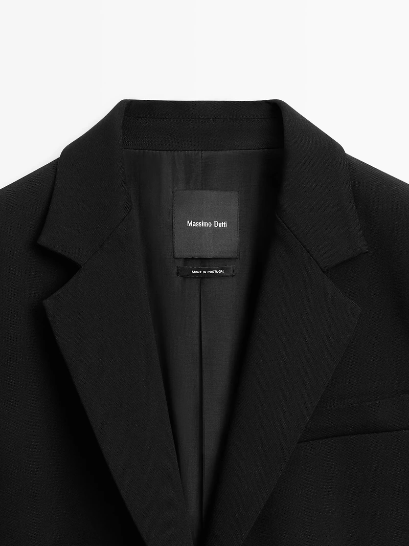 Blazer en crêpe deux boutons