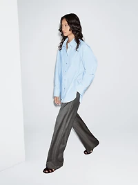 Long 100% cotton poplin shirt