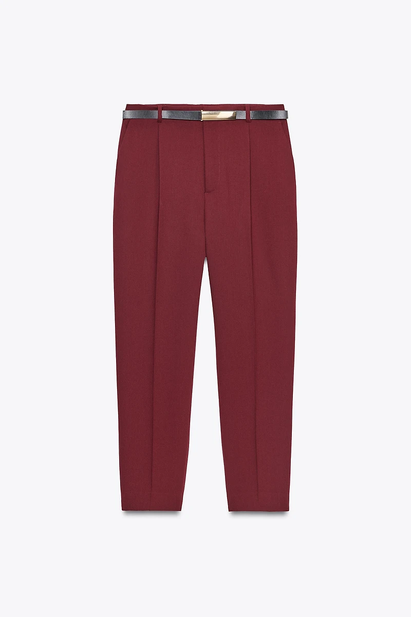 HIGH-WAISTED STRAIGHT LEG PANTS