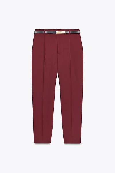 HIGH-WAISTED STRAIGHT LEG PANTS