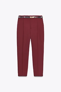 HIGH-WAISTED STRAIGHT LEG PANTS