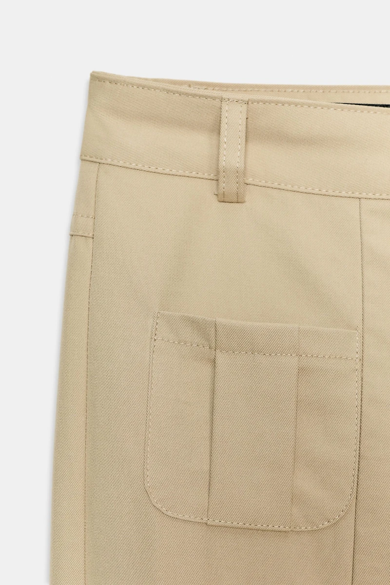 STRAIGHT LEG ANKLE PANTS WITH POCKETS