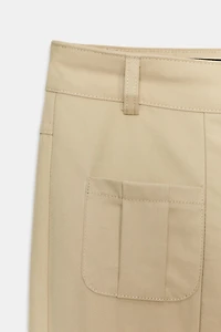 STRAIGHT LEG ANKLE PANTS WITH POCKETS