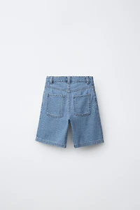 EMBROIDERED DENIM SHORTS