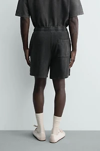 WASHED WAFFLE TEXTURE SHORTS