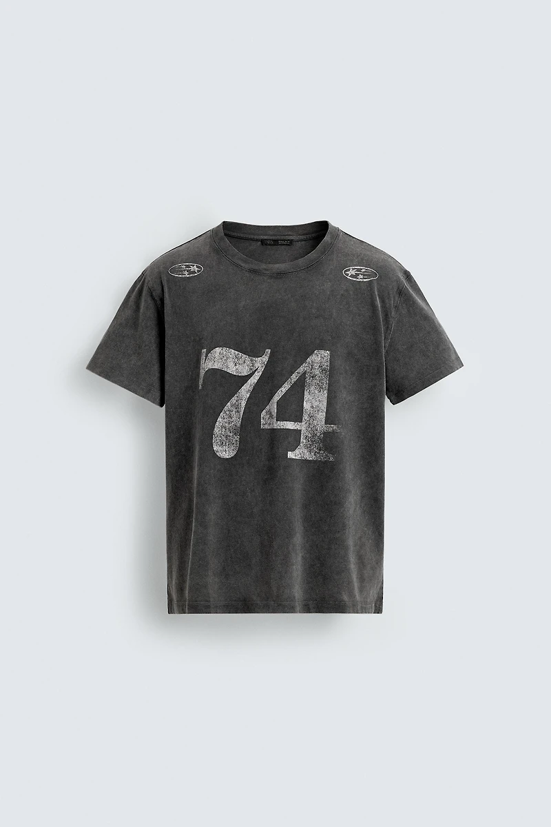 WASHED COMBINED PRINTS T-SHIRT