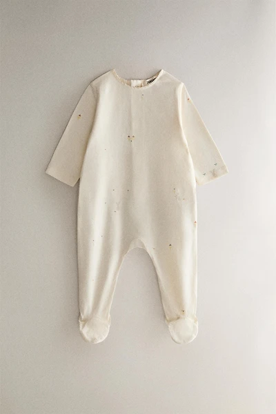Kids Bunny and Floral Footed Romper