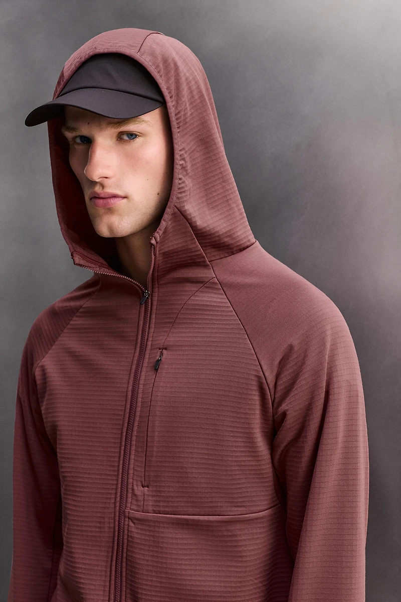 TECHNICAL COMBINED FLEECE hoodie