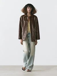 Blouson en cuir nappa