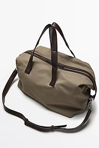 Nappa leather detail travel bag