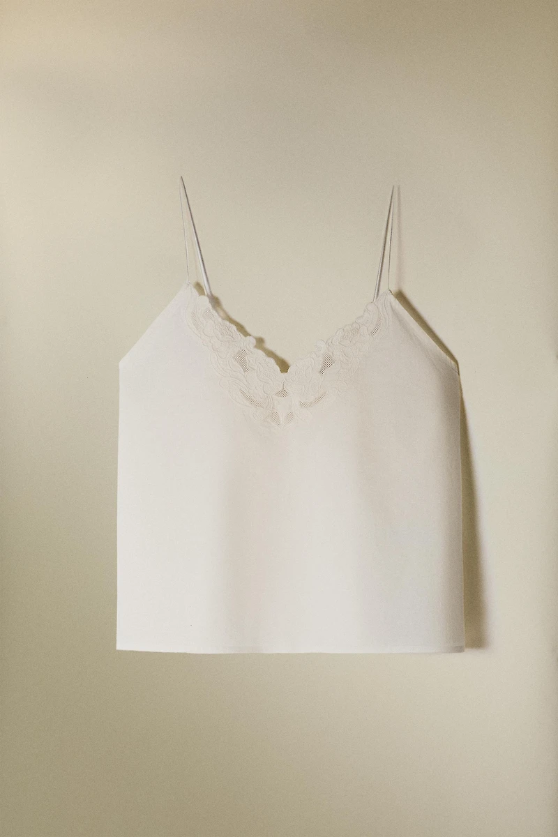 COTTON TOP WITH EMBROIDERY