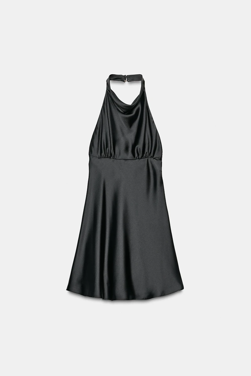 SATIN EFFECT MINI DRESS
