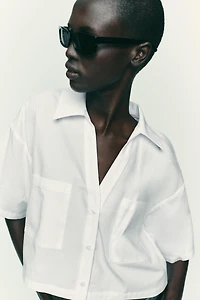 POPLIN CROP TOP