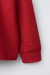 RAISED TEXT PRINT T-SHIRT